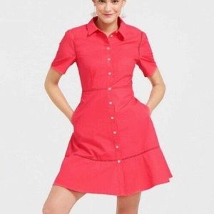 Draper James Poplin Lattice Shirt Dress